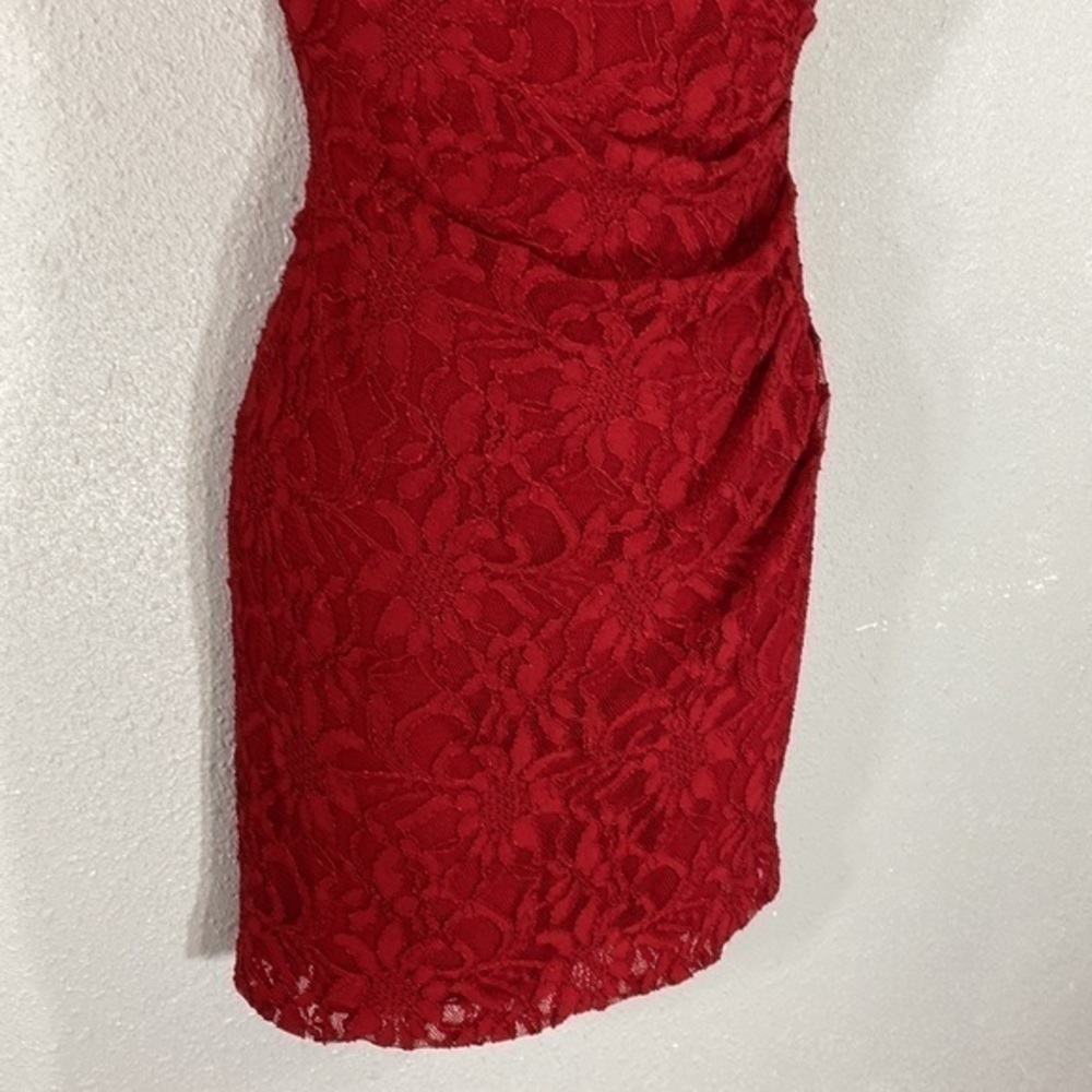 Lauren Ralph Lauren Red Lace Sheath Dress - Picture 6 of 13